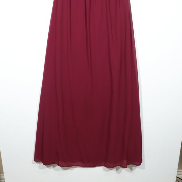 NWOT Lulus Air Of Romance Burgundy Maxi Dress Red Size X-Large - Picture 7 of 16